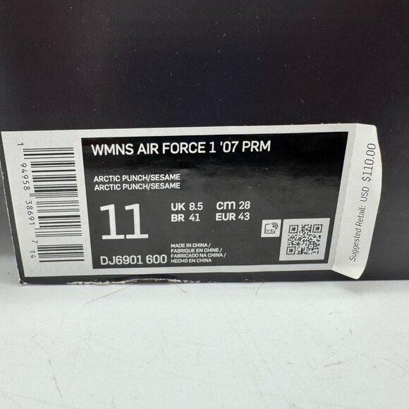 Nike Air Force 1 Women's Low Pastel Reveal Tear Here Size 11 White DJ6901-600 - Picture 5 of 10